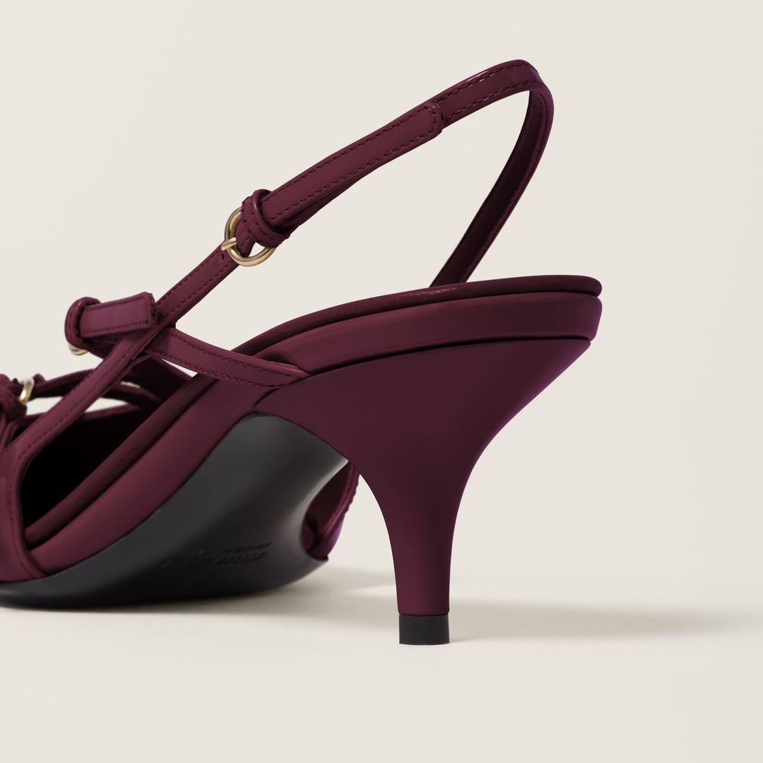 Patent leather slingbacks with buckles #4