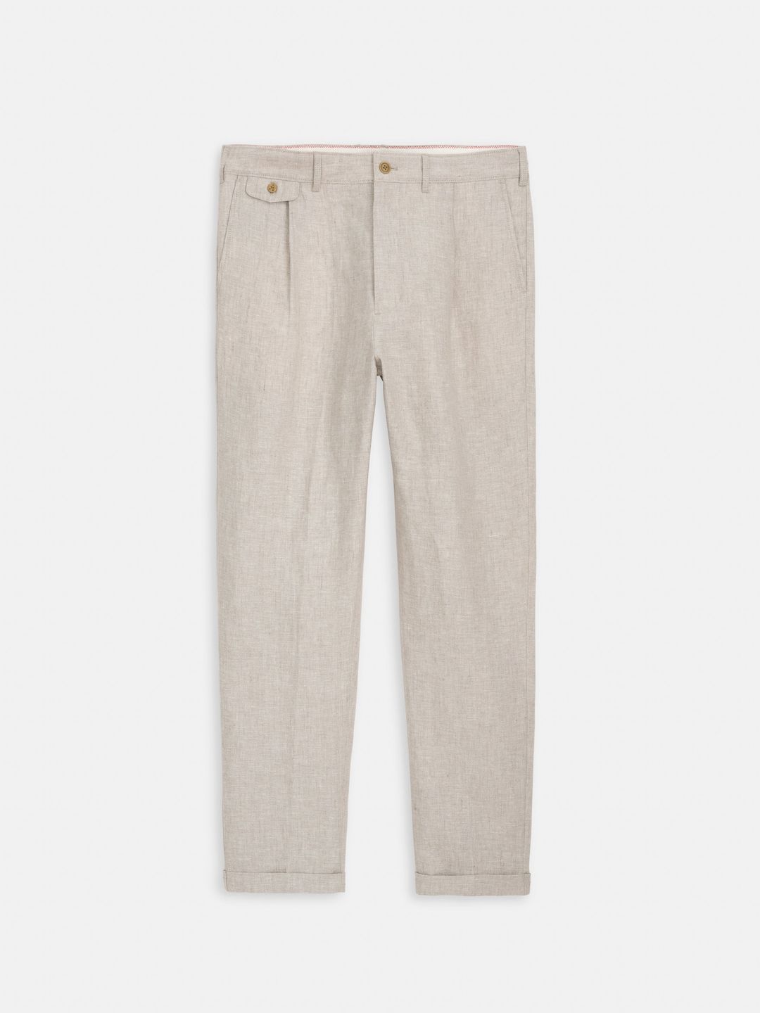 Standard Pleated Pant In Flax Linen