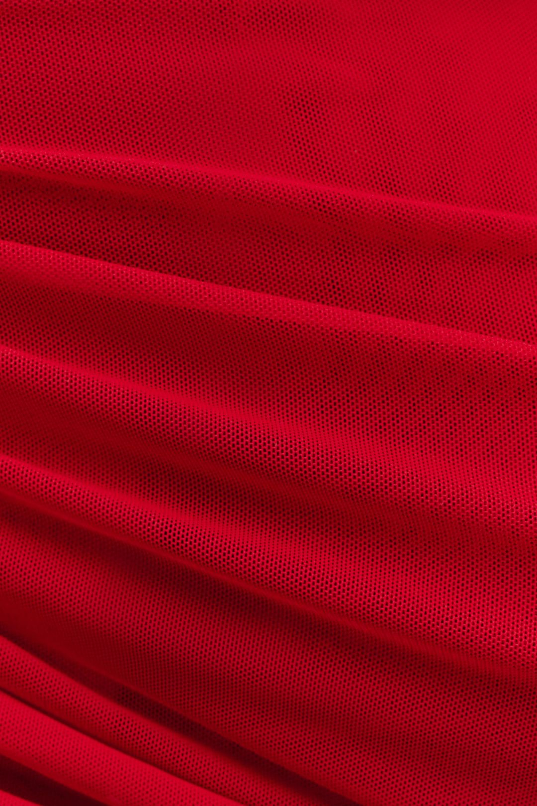 Everly Sheer Mesh Off Shoulder Top - Ruby #7