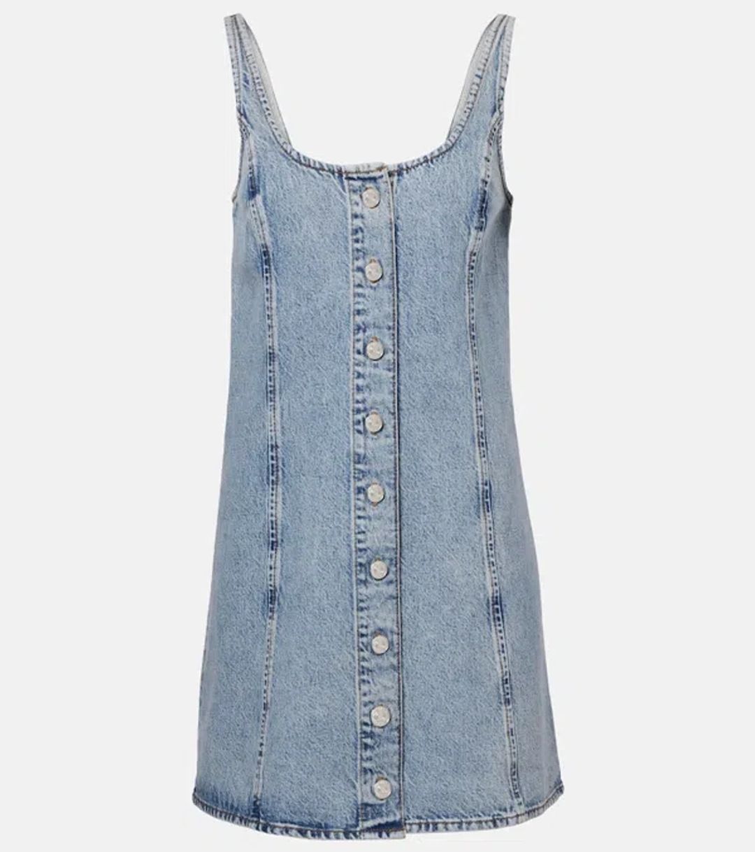 Denim Shift Dress With Studs In Mingle In Blue