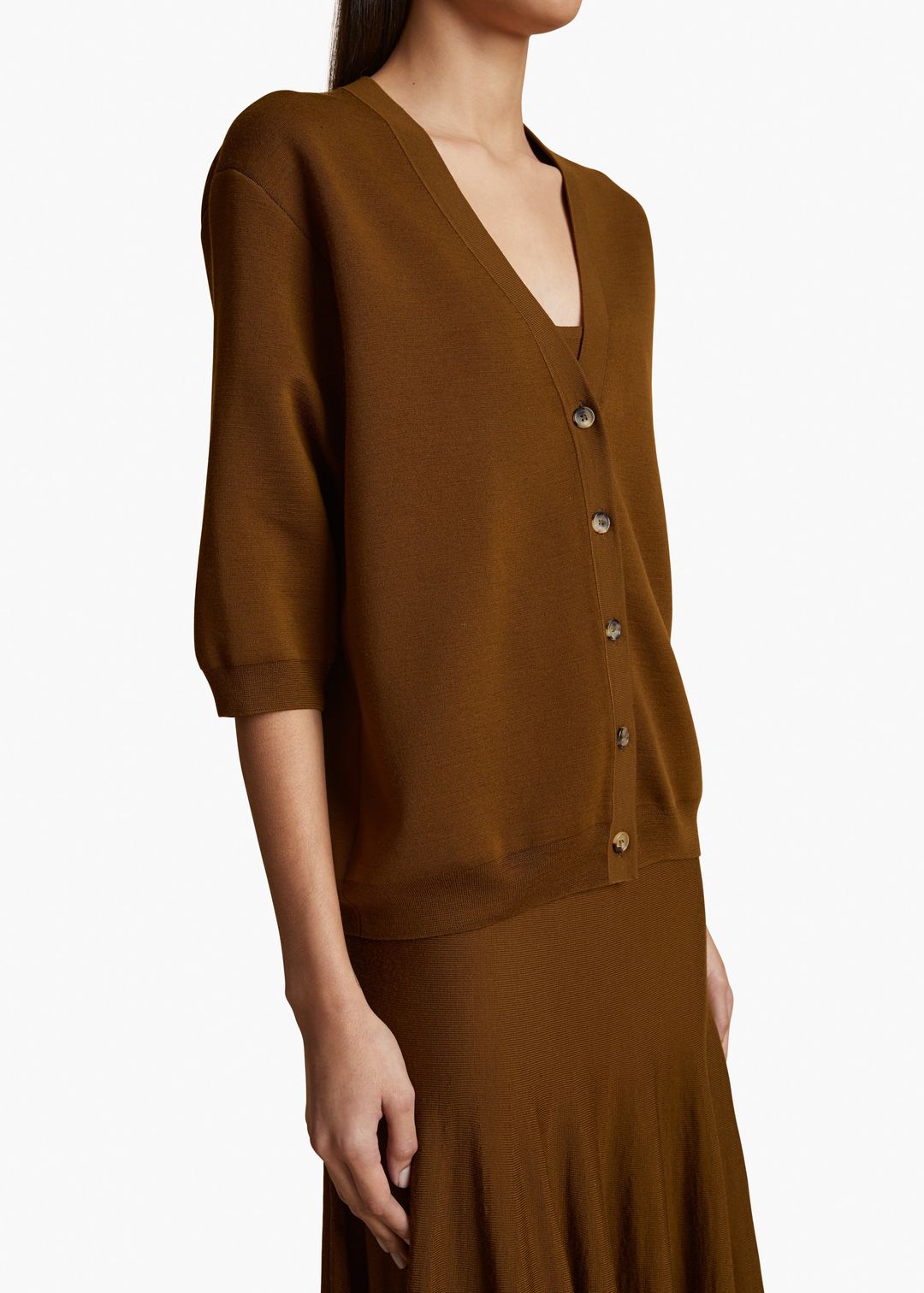 Tedi Cardigan in Dark Olive #5