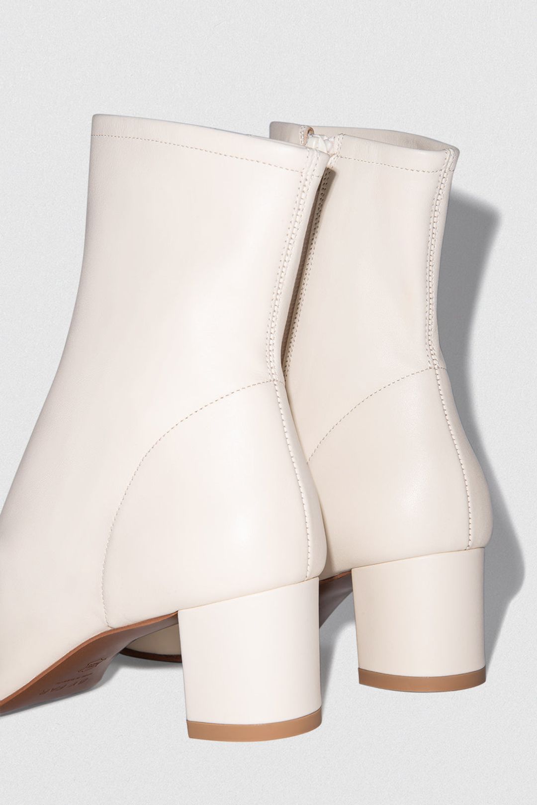 Sofia White Leather Ankle Boot #4