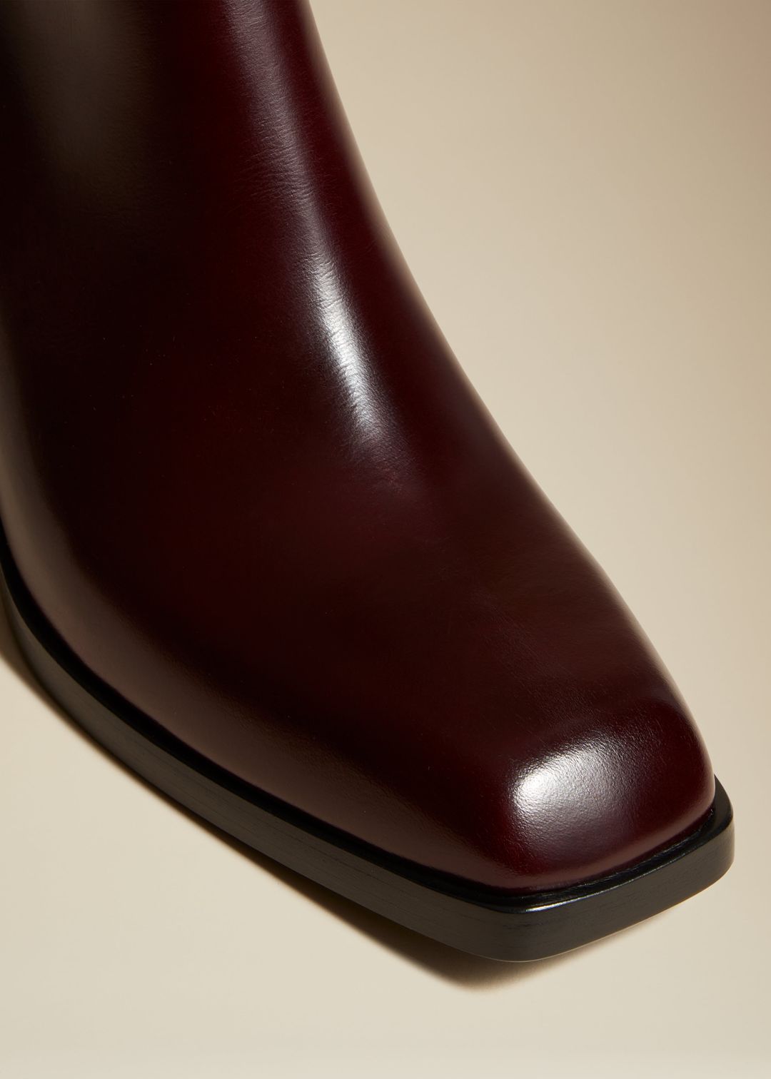 The Hooper Ankle Boot in Deep Wine Leather #4