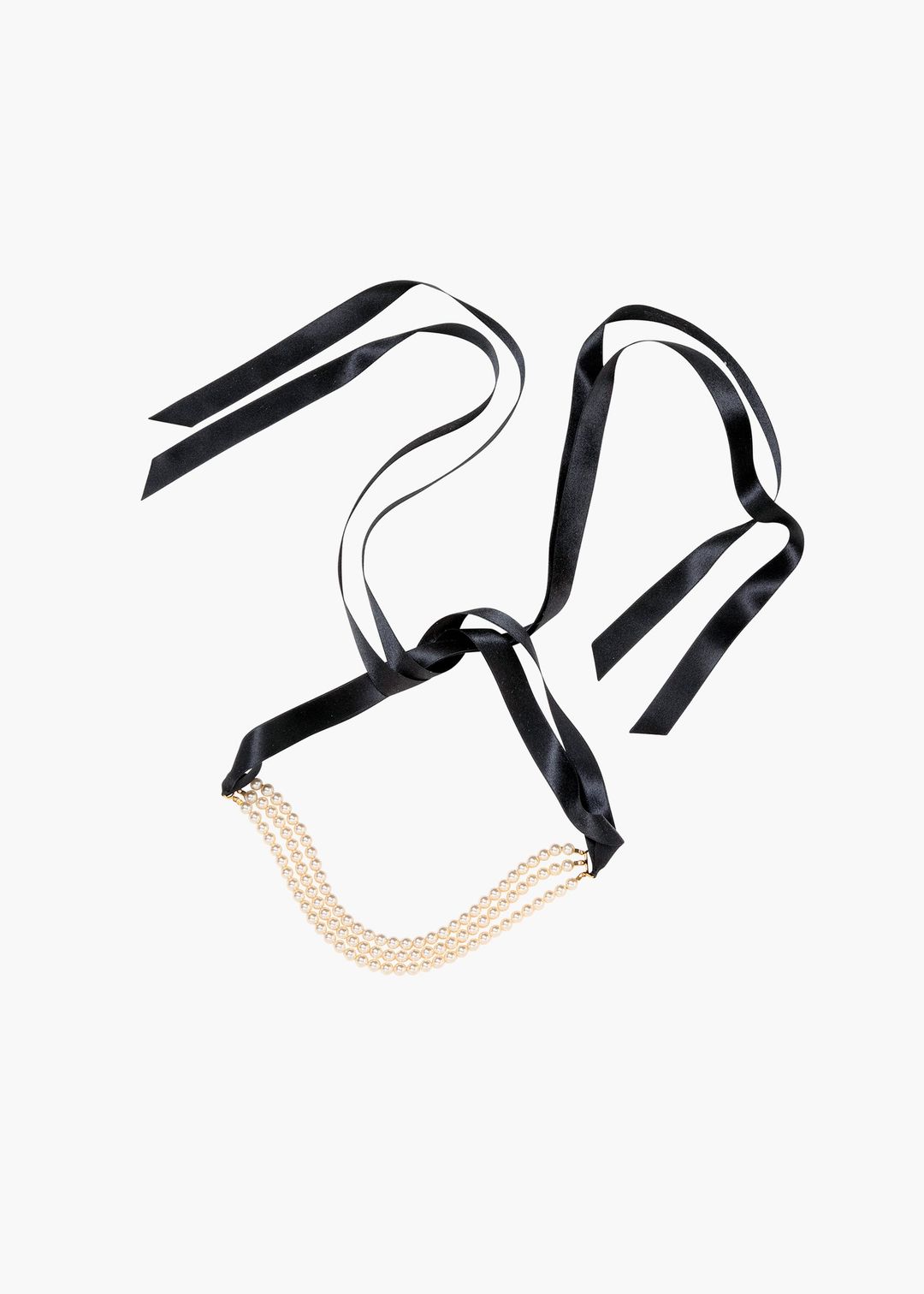 Blaire Ribbon Tie -- Black