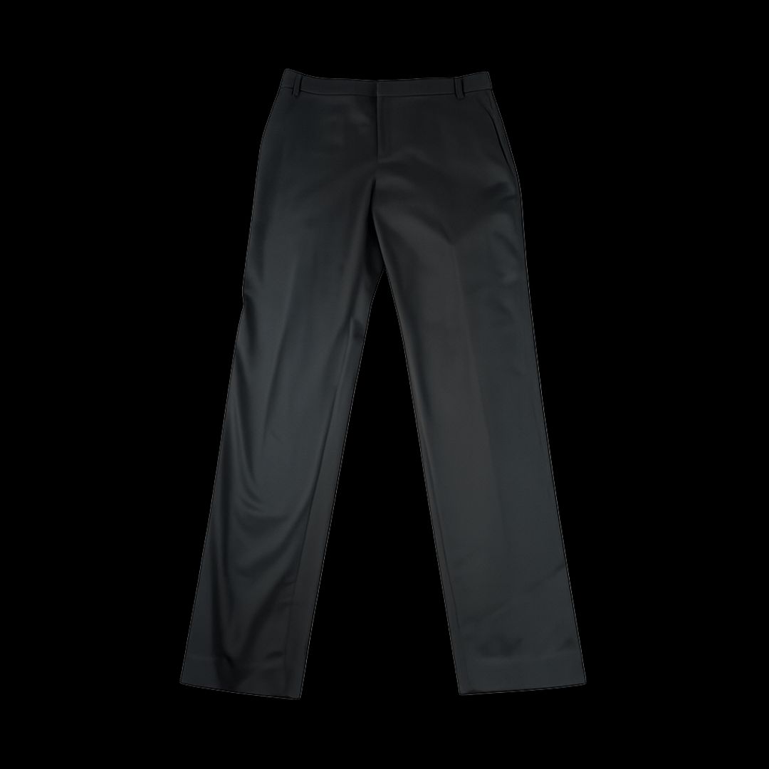 TIBI Dress Pants Black Sz 6 15.5” Split Ankle Back Chino Stretch Flat Front