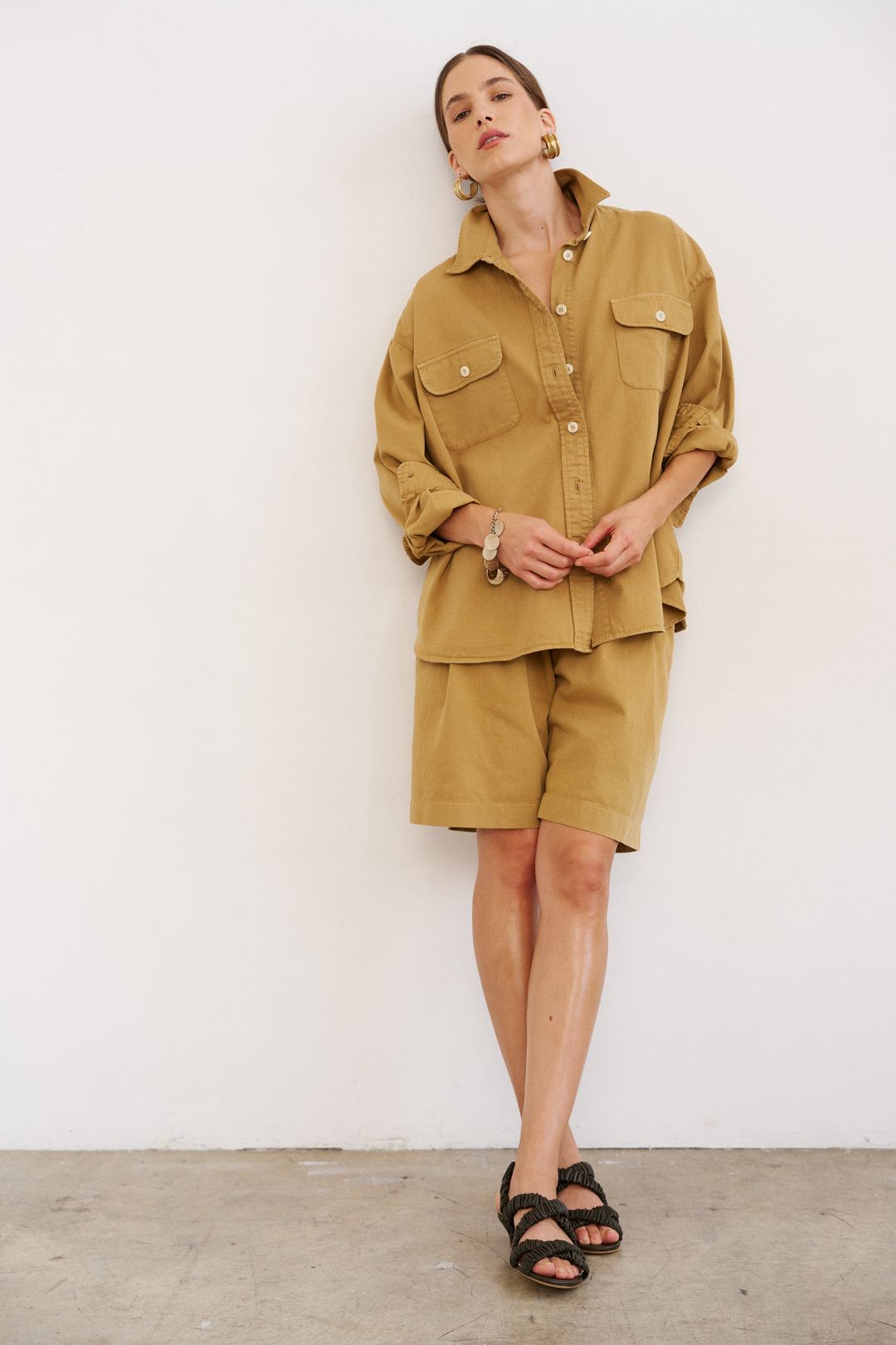 The Pleat Short in Tan #15