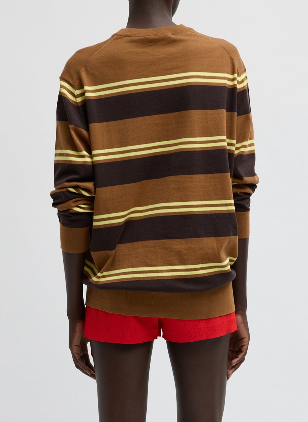 Super Fine Gauge Striped Perfect Crewneck Pullover #3