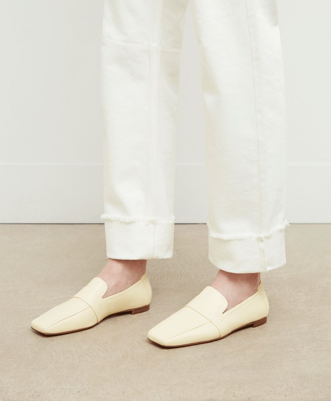 Square Toe Loafer - Crema #3