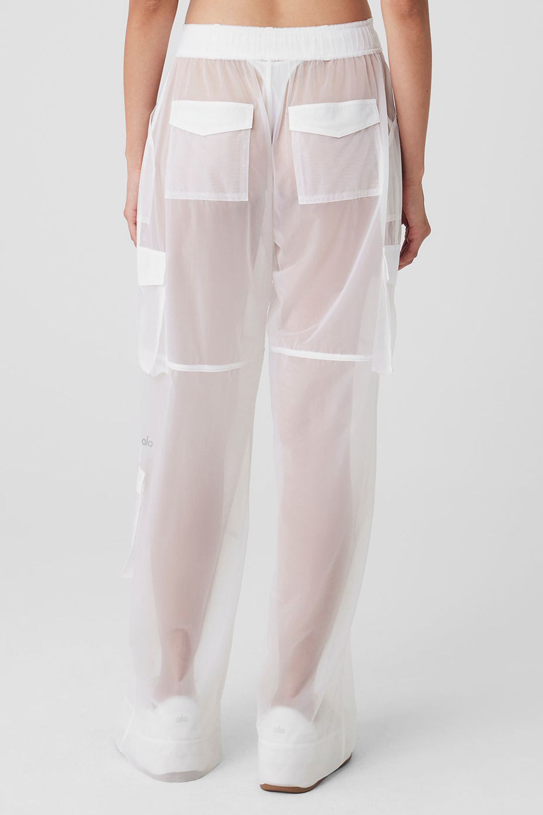 Sheer Effusion Cargo Wide Leg Trouser - White #3