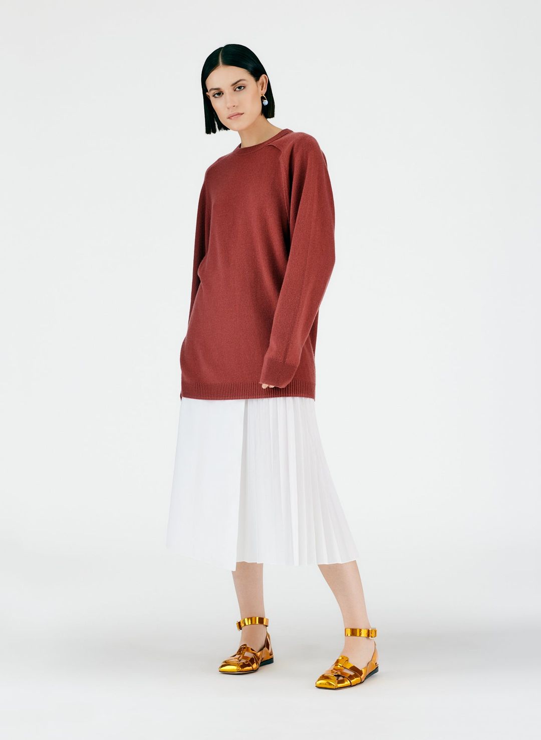 Feather Weight Cashmere Cutout Sleeve Pullover #7