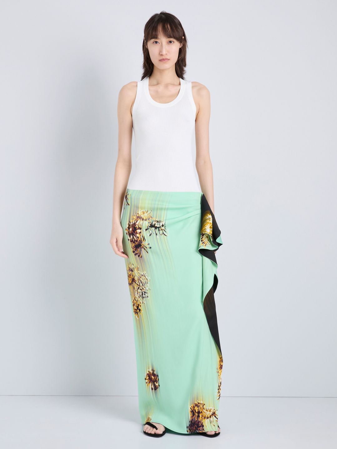Cella Skirt in Double Printed Viscose Cady