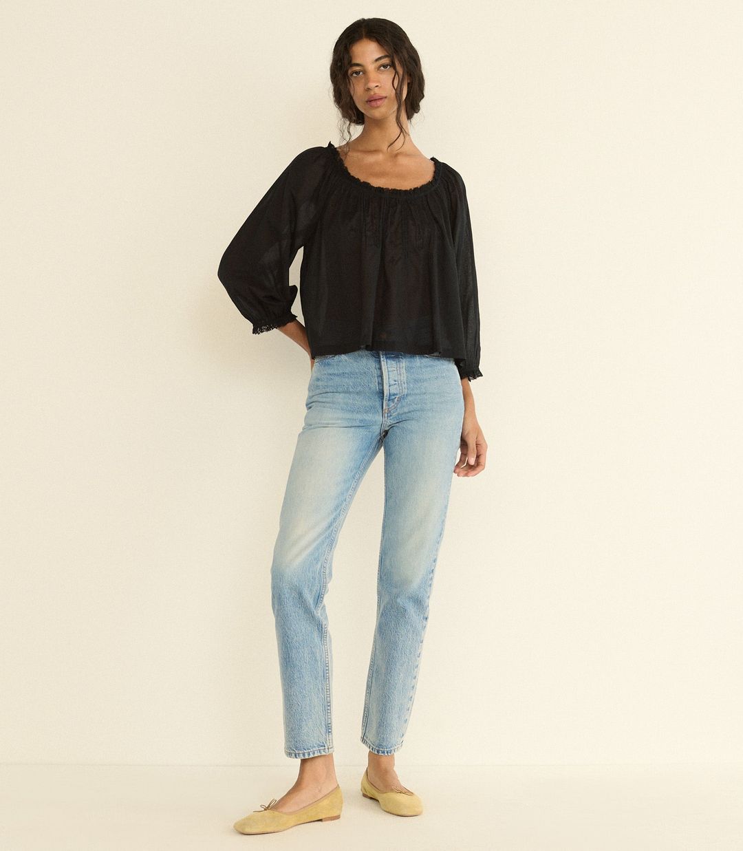 FLORINE TOP -- BLACK #7