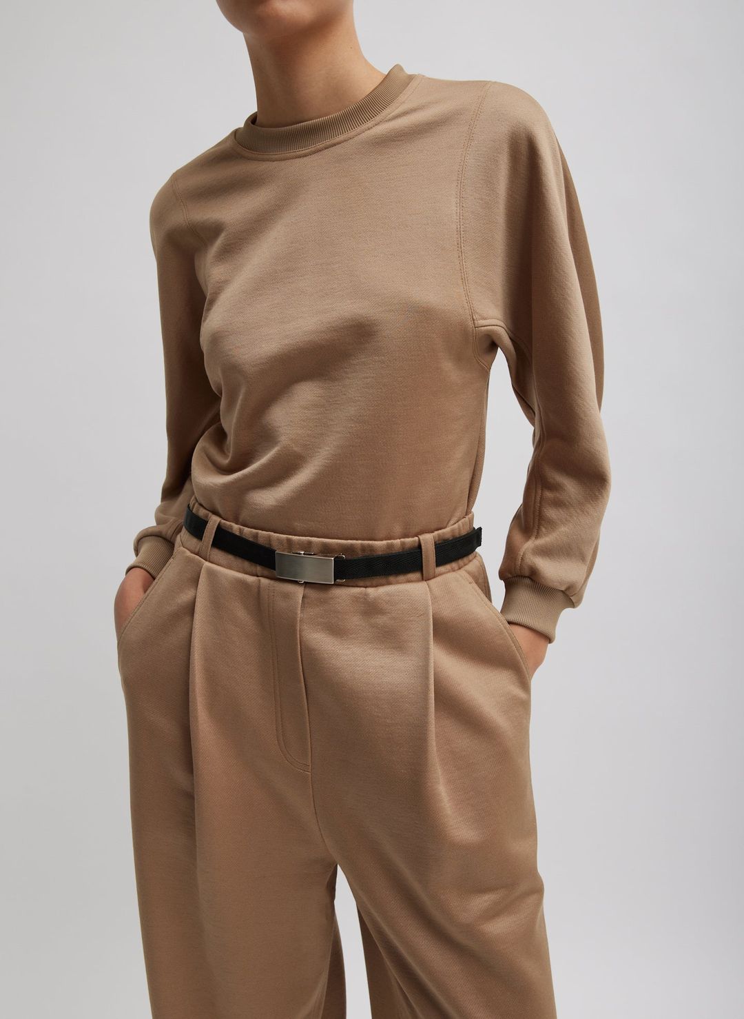 Silk Terry Sculpted Sleeve Slim Sweatshirt #5