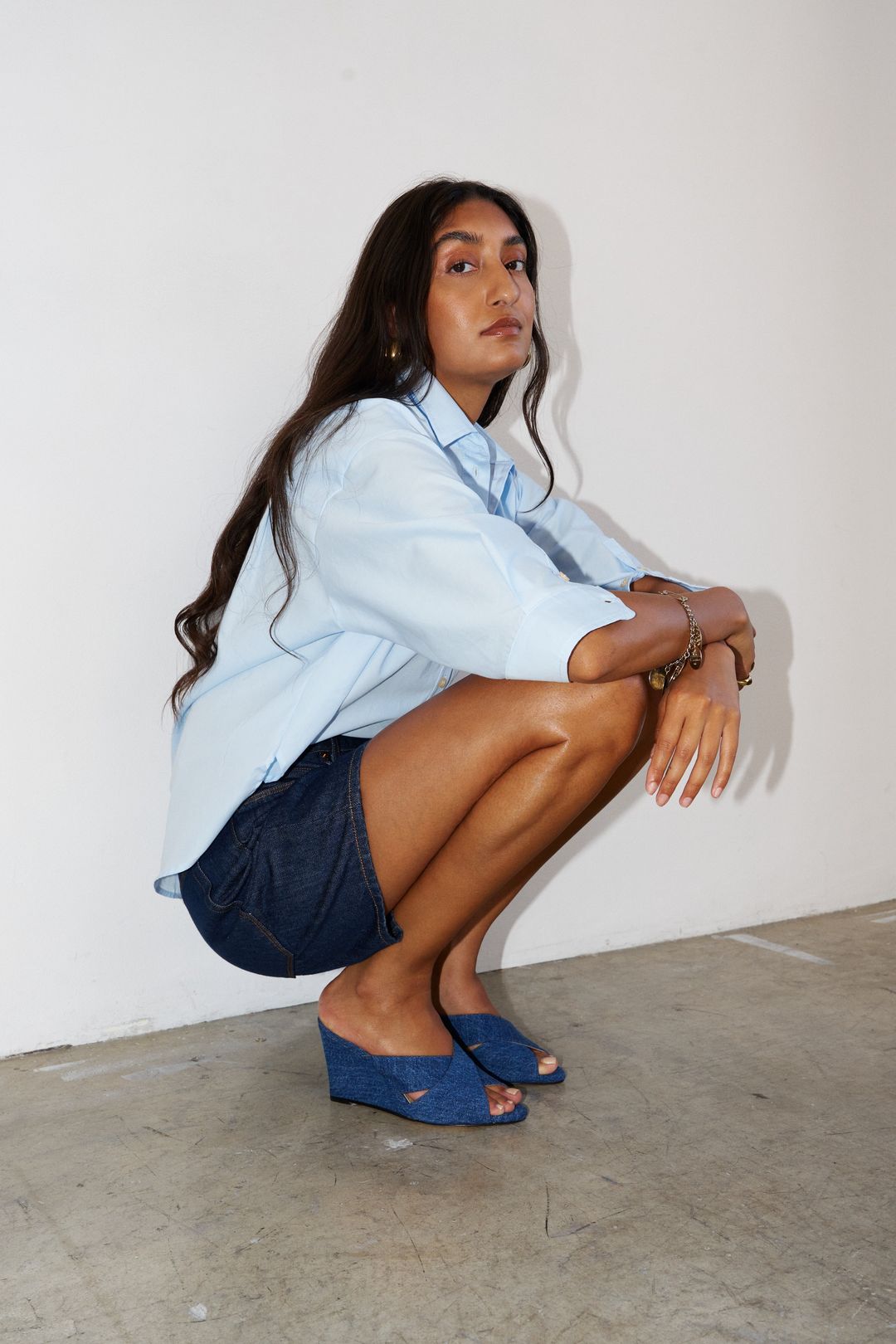 The Rose Platform in Denim