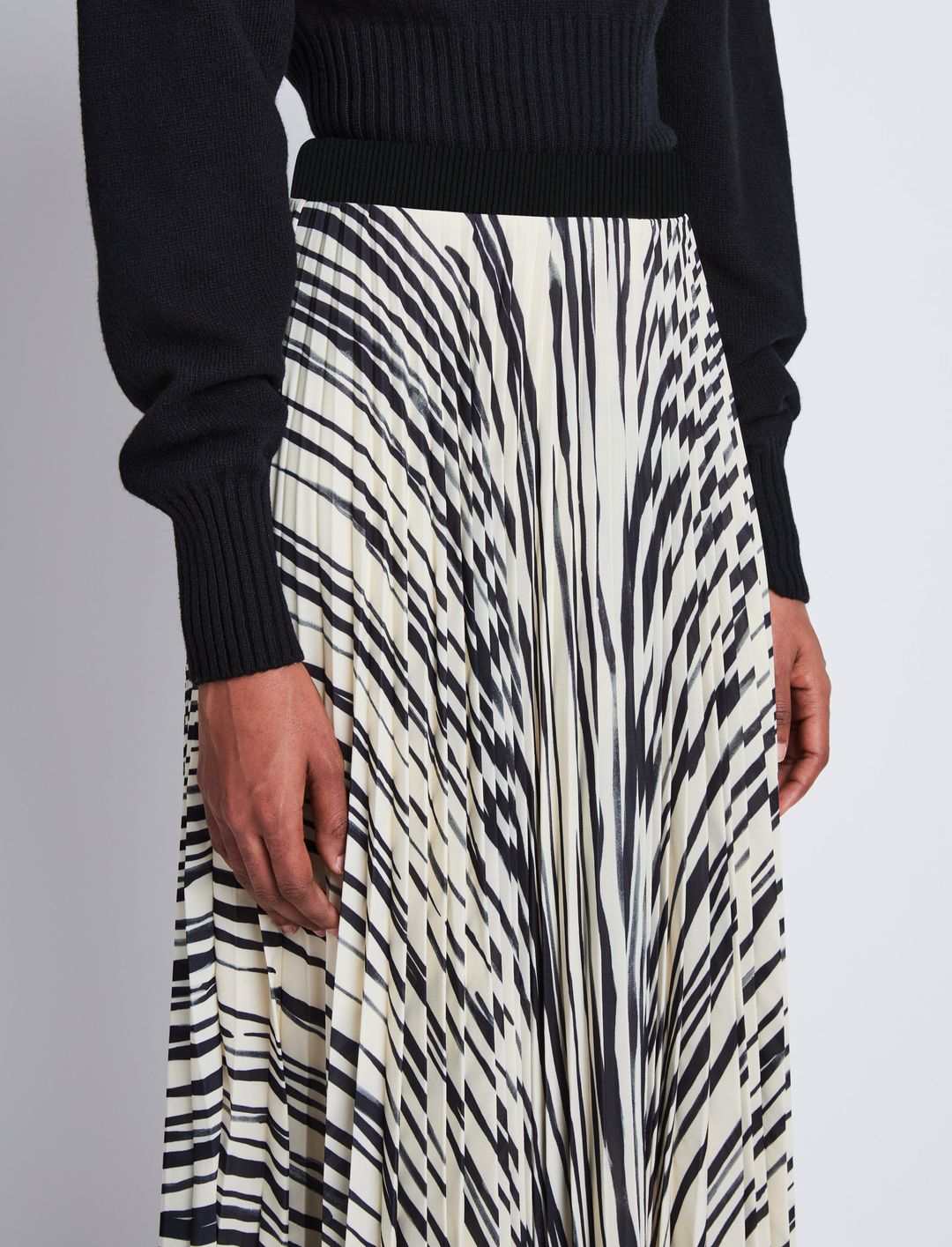 Korine Skirt in Printed Sheer Pleated Chiffon #5