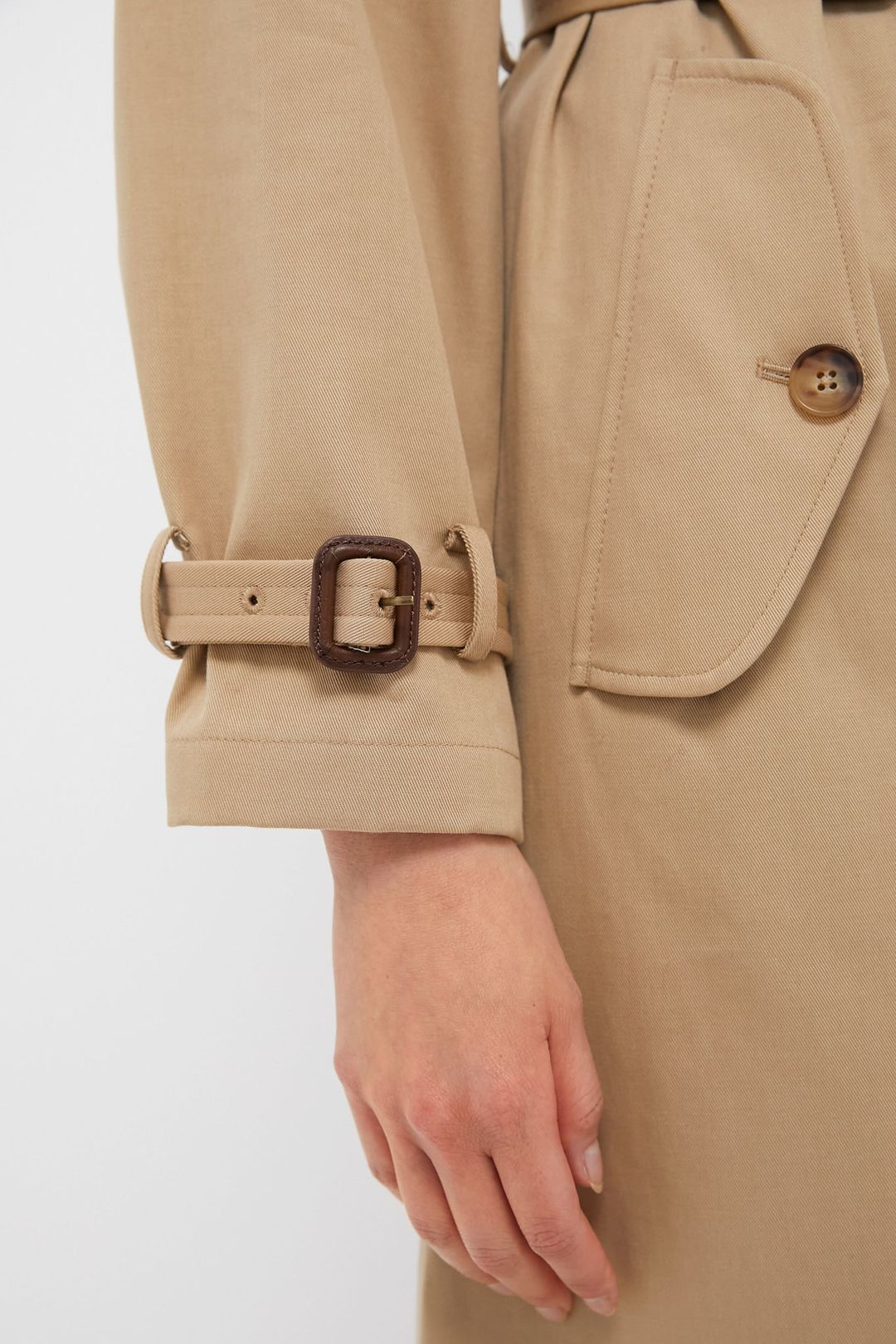 Surrey Tan Cotton Twill Trench Coat #6