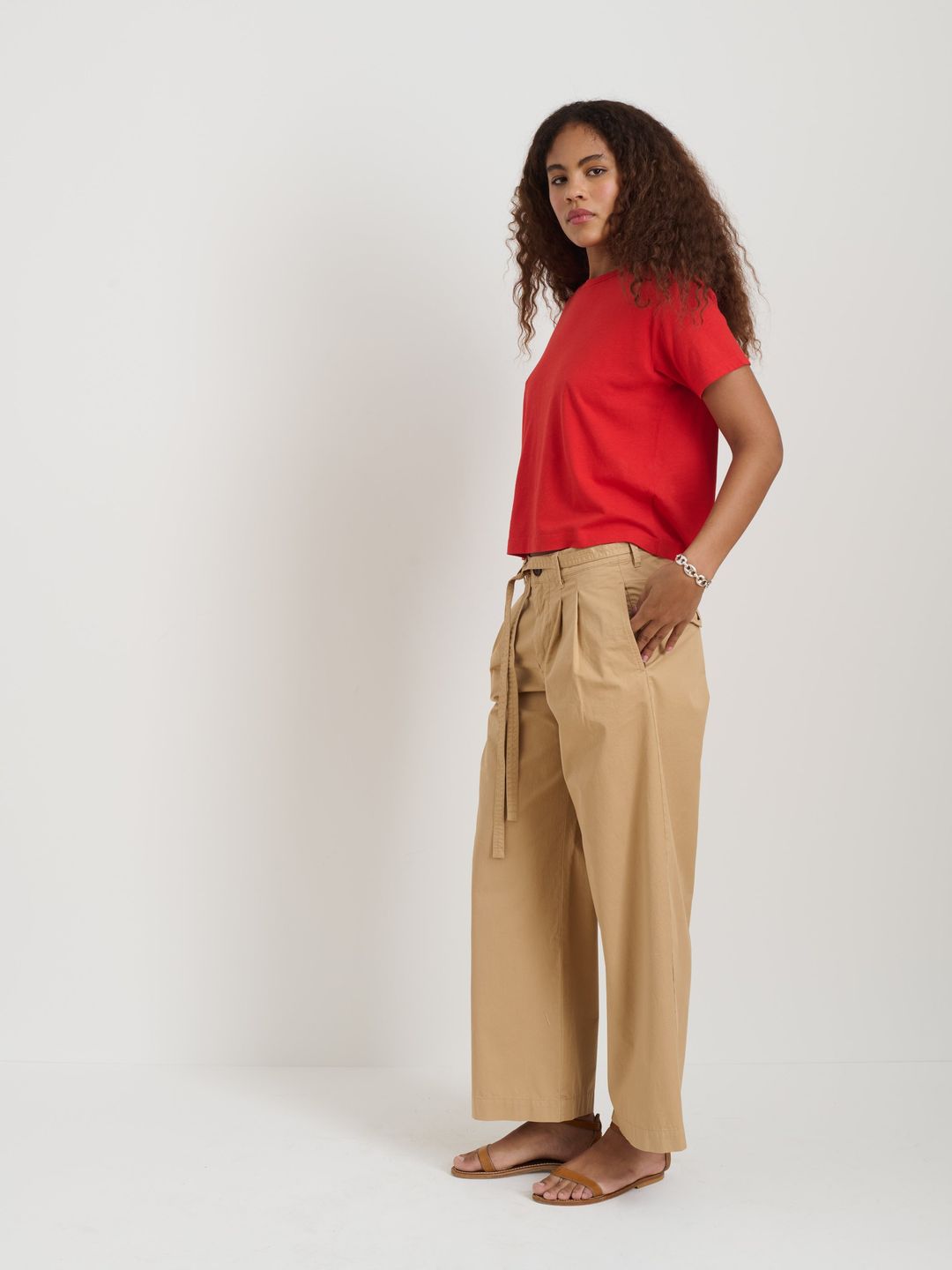 Ina Pleated Pant In Lightweight Twill #4