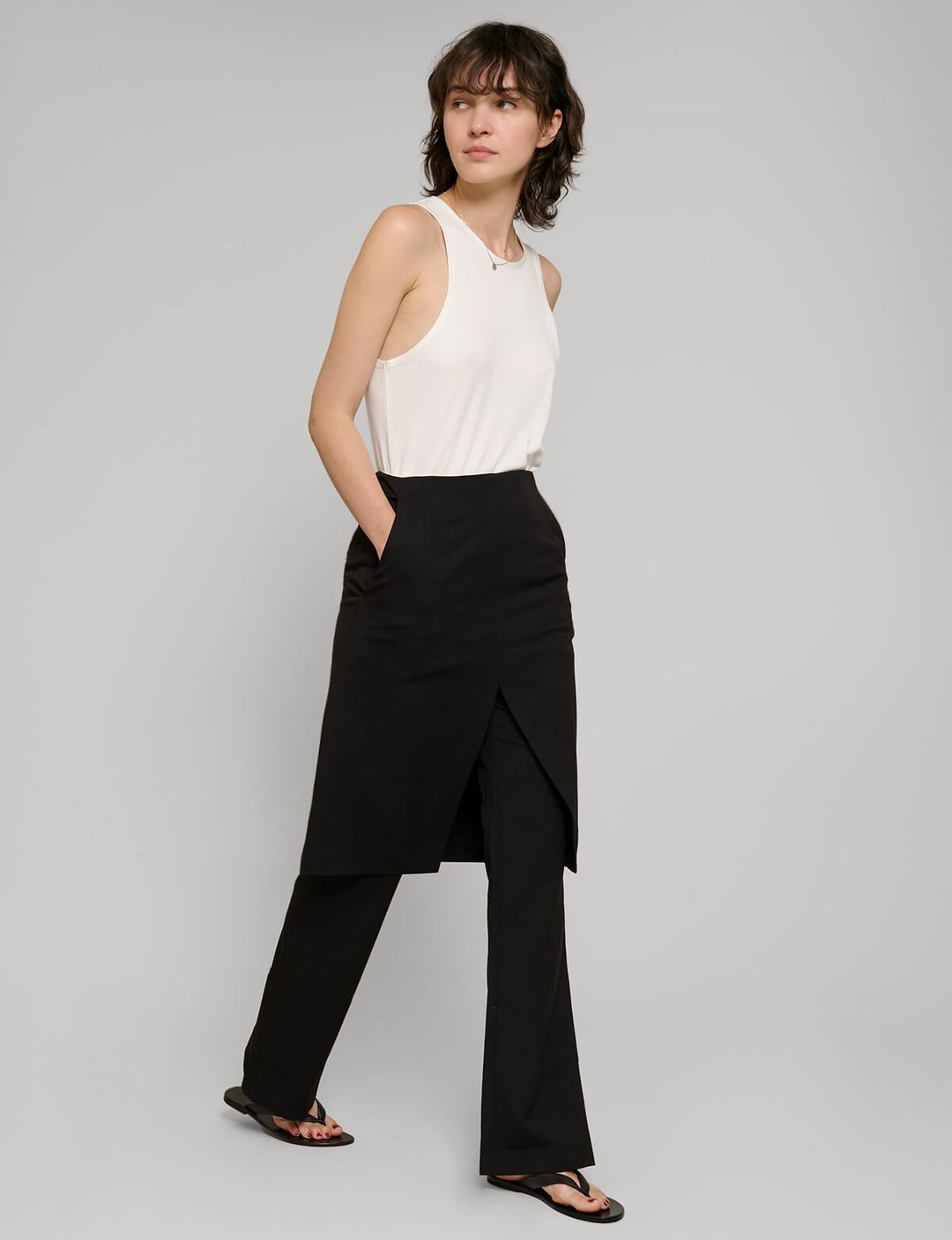 Ray Layered Skirt Pants #3
