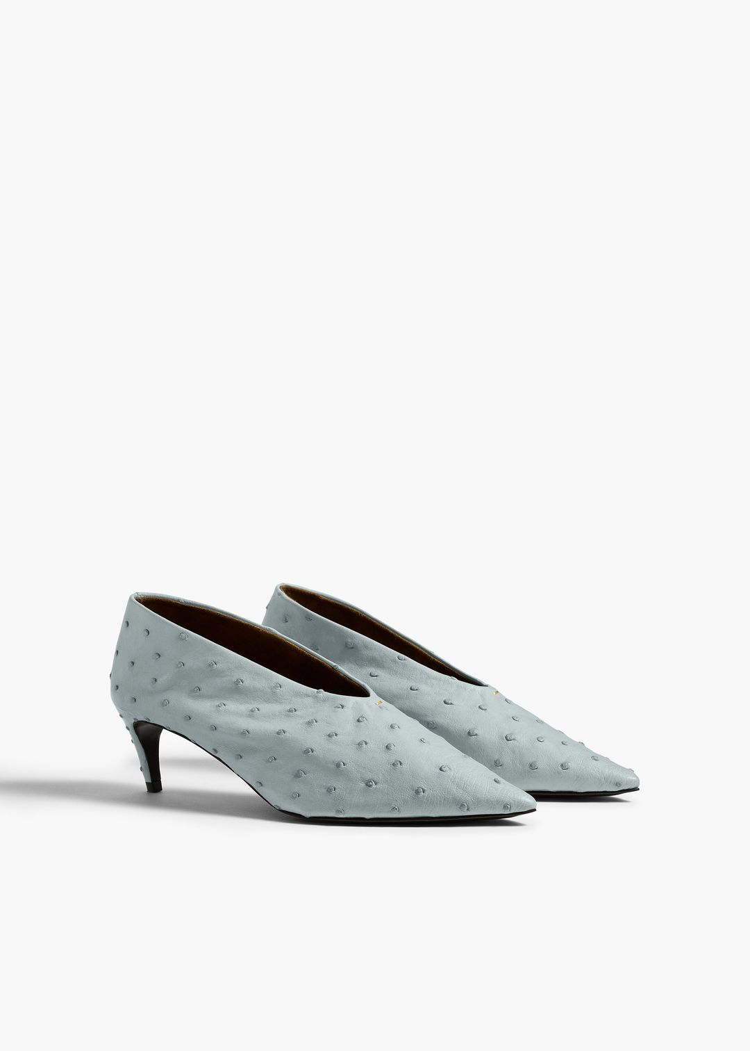Miriam Low Pump in Frost Ostrich