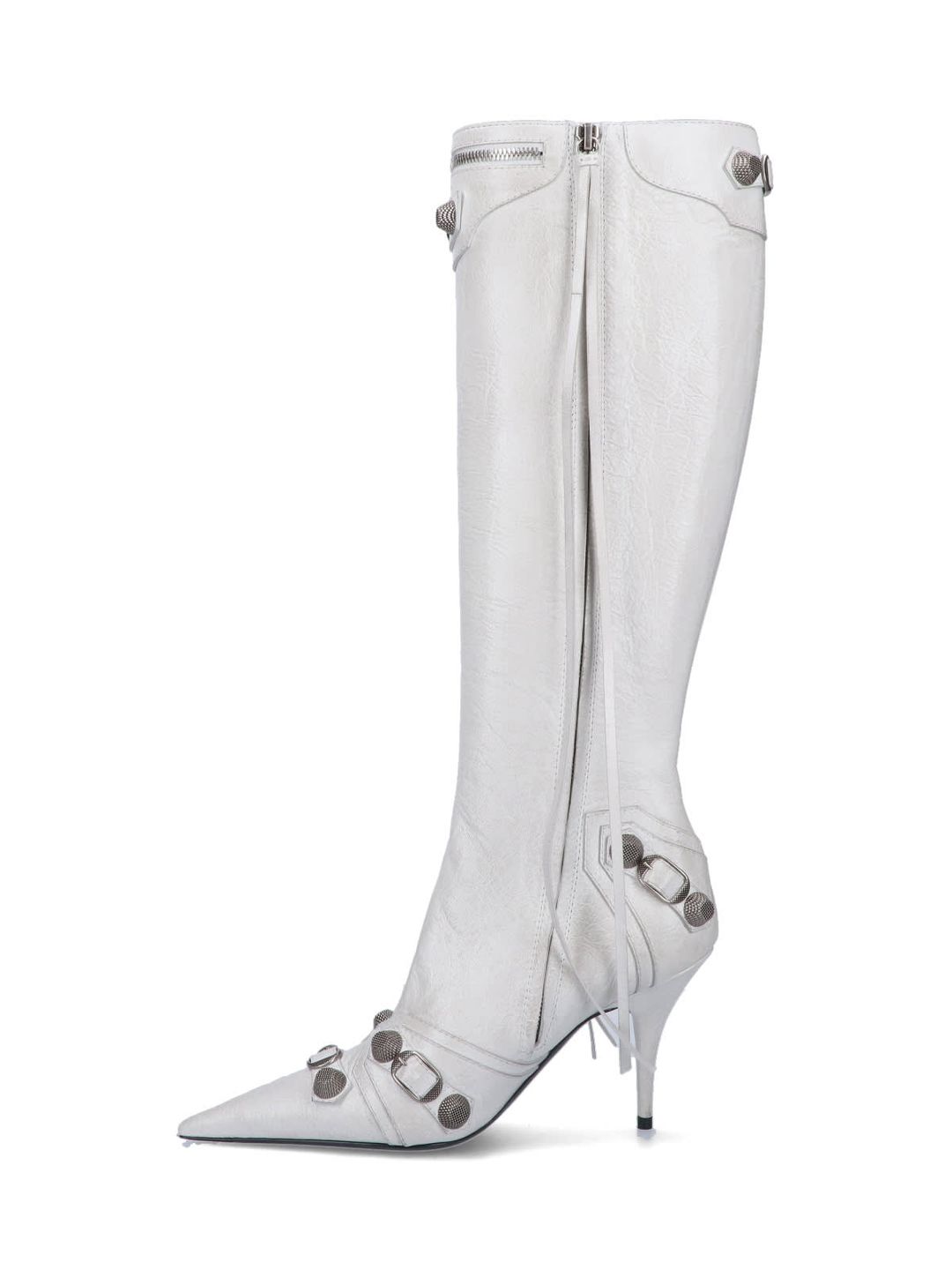 Balenciaga Women's Cagole Knee High Heel Boots #4