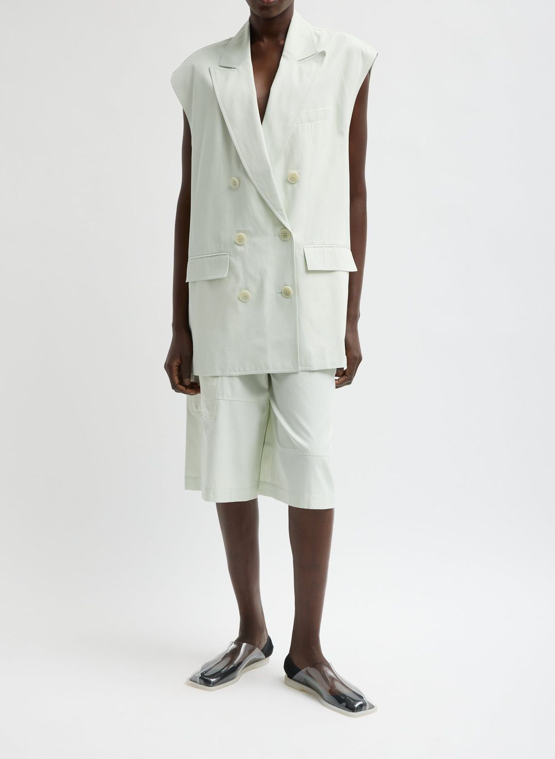 Drapey Suiting Oversized Double Breasted Vest