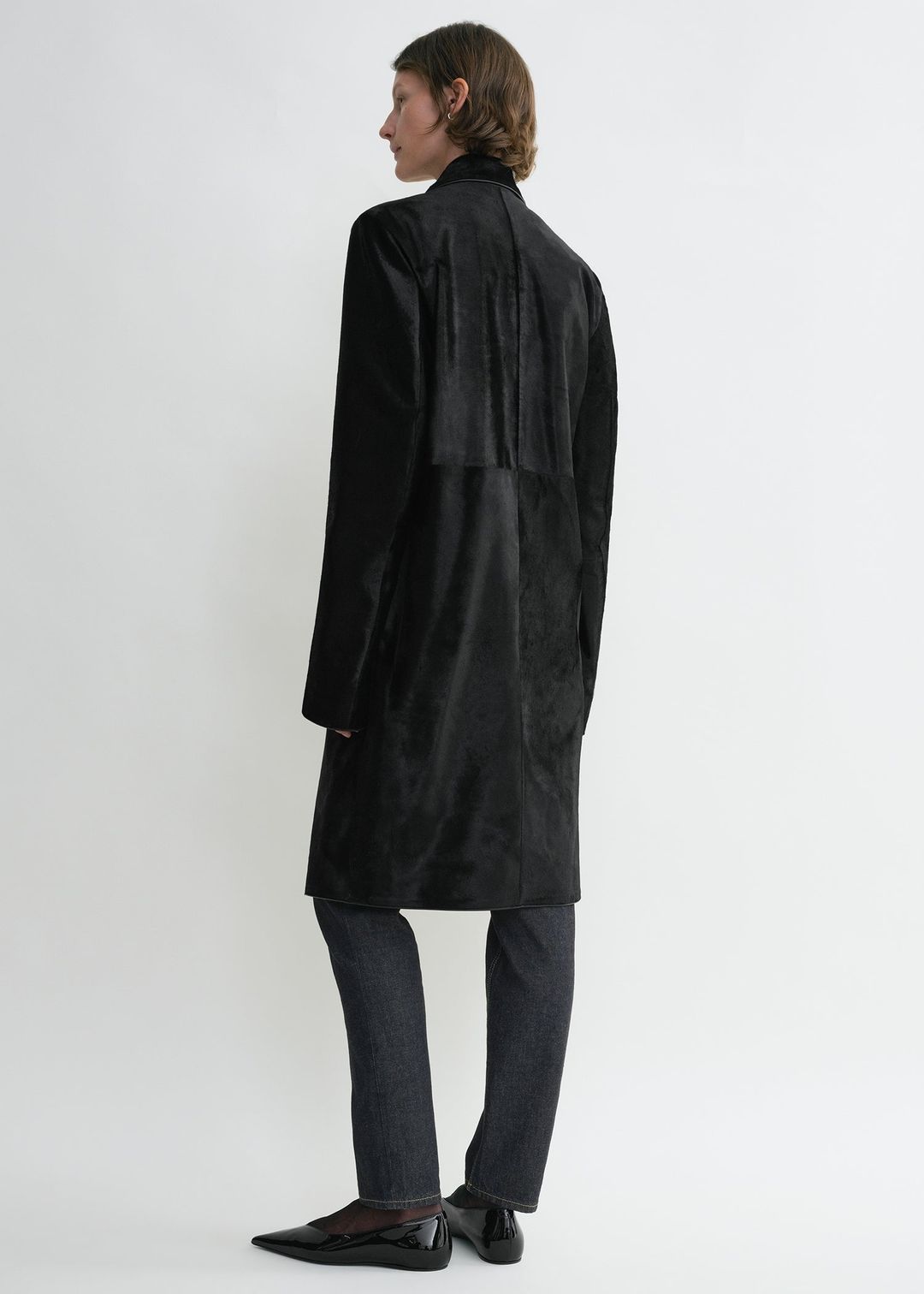 Pony hair coat black #3