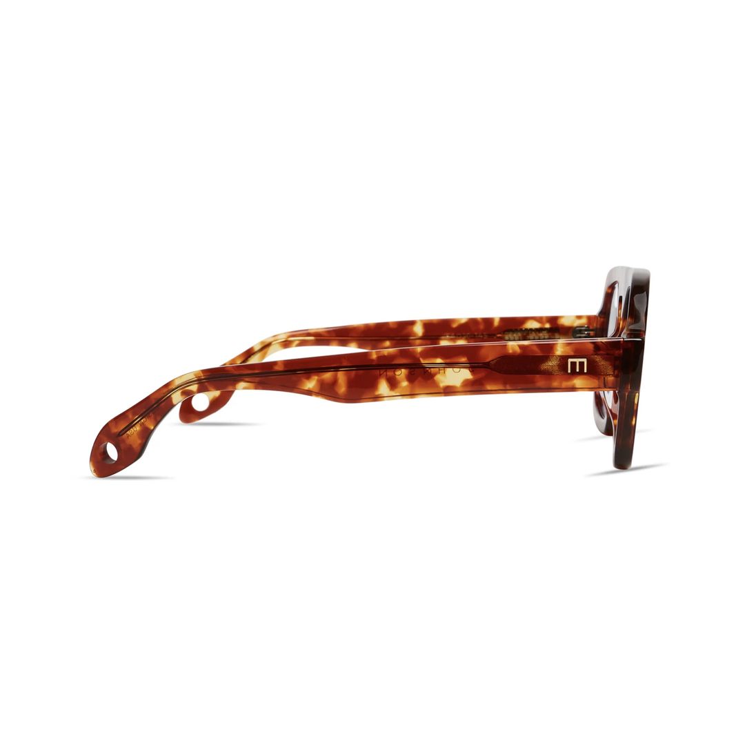 Jane in Red Tortoise Optical Lens