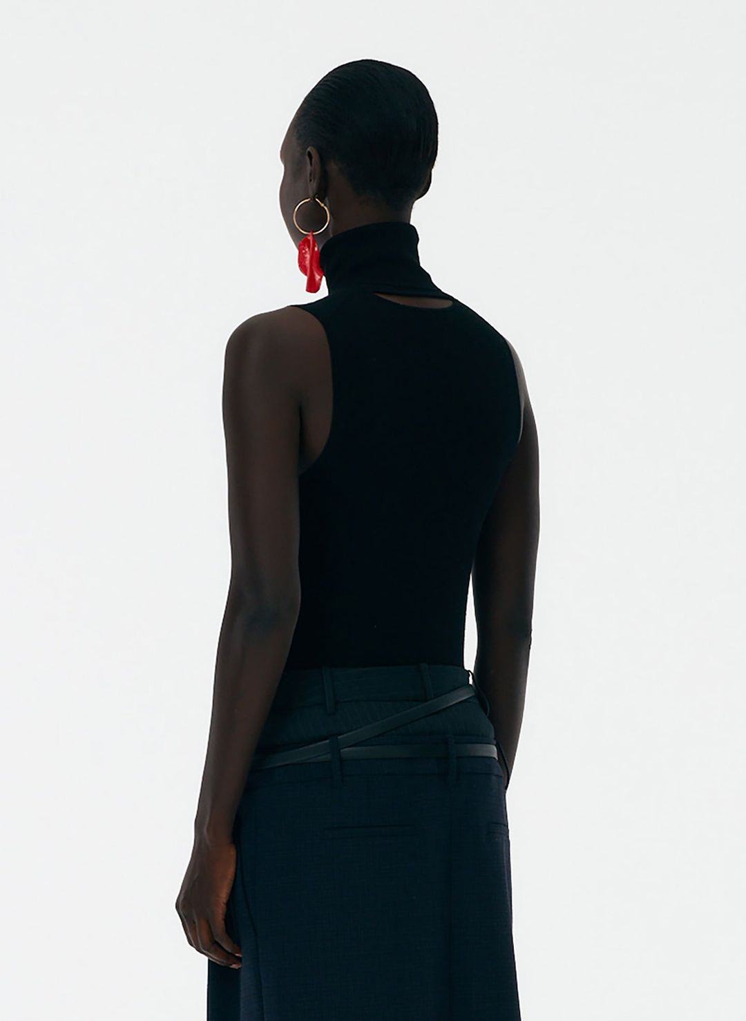 Feather Weight Ribbed Turtleneck Sweater Tank #5