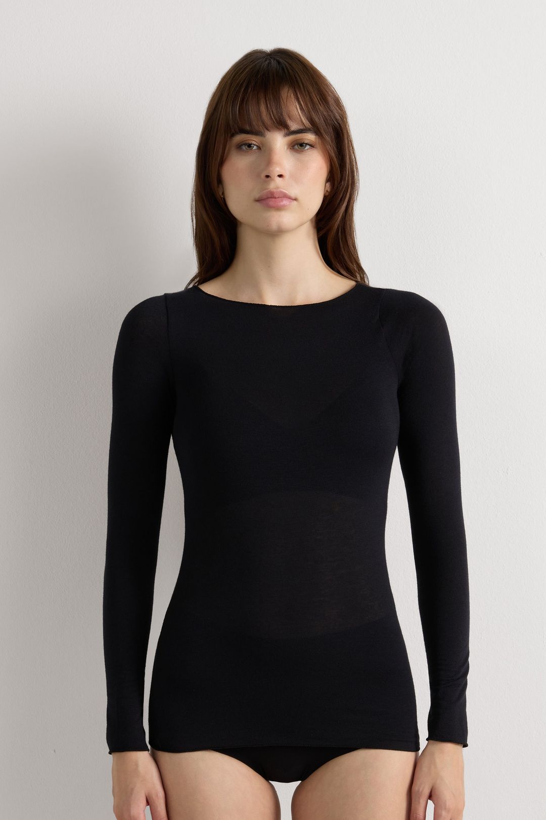 Boat Neck Modal Cashmere Ultralight Top