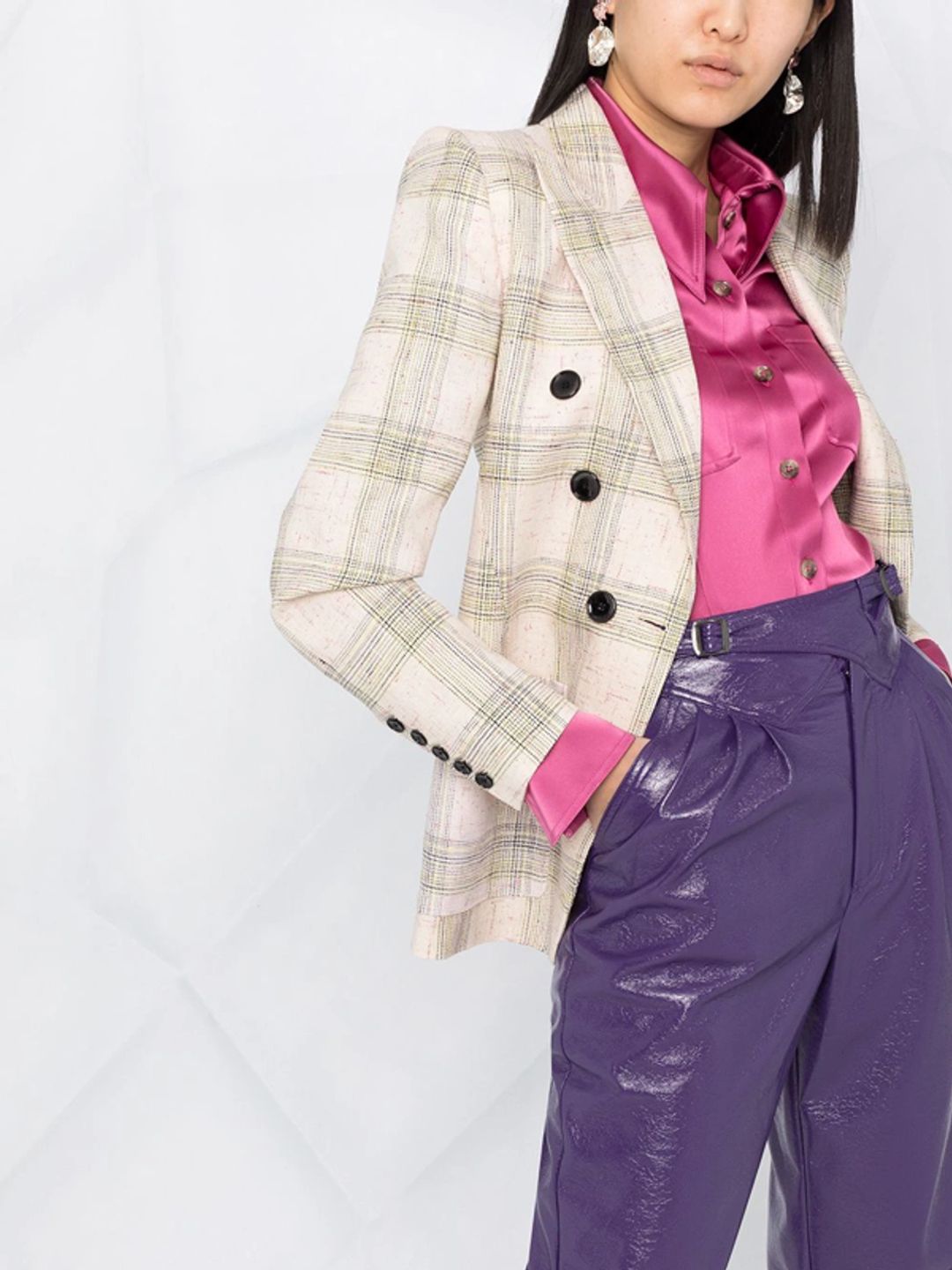 Double-Breasted Long-Sleeved Jacket #5