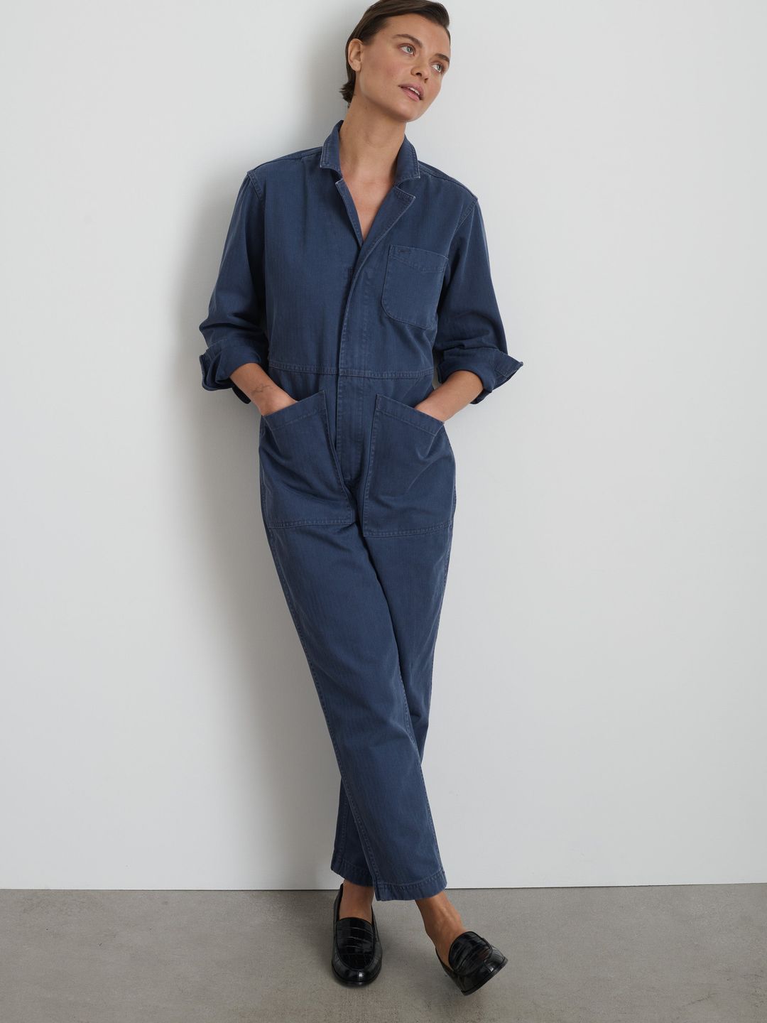 Standard Zip Jumpsuit in Herringbone #7