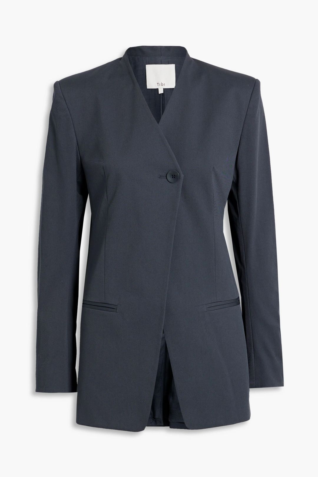 Double-Breasted Cotton-Blend Twill Blazer