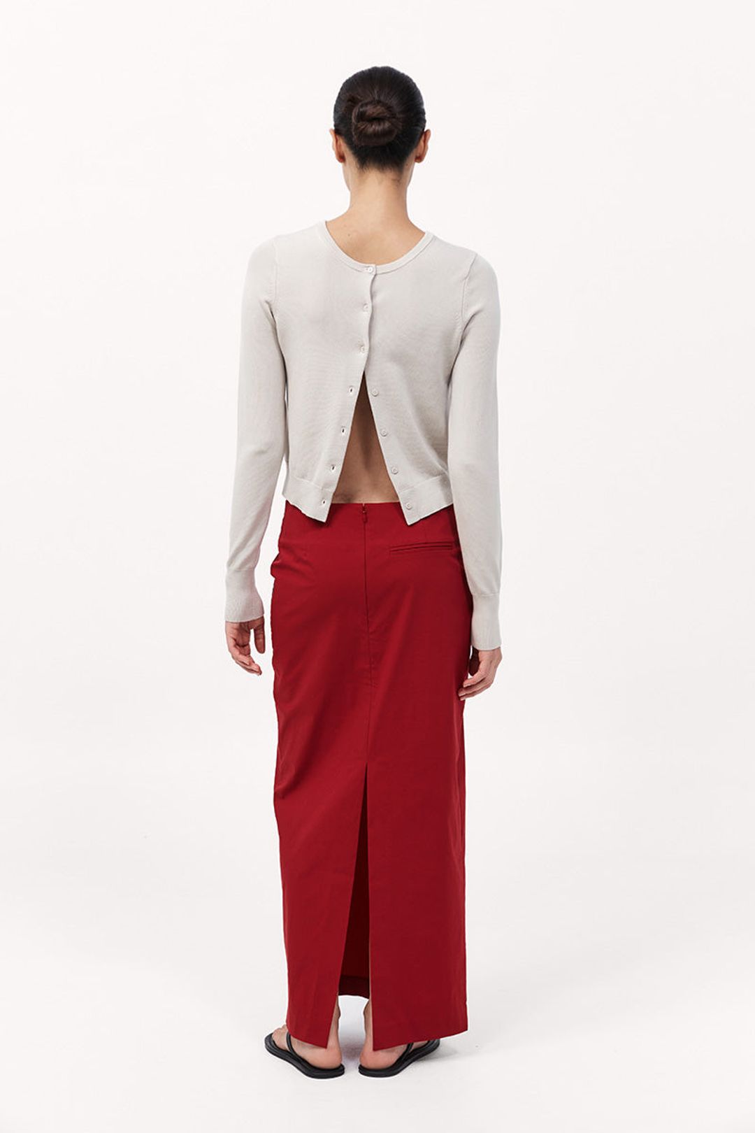 Minimal Column Skirt - Rosso #3