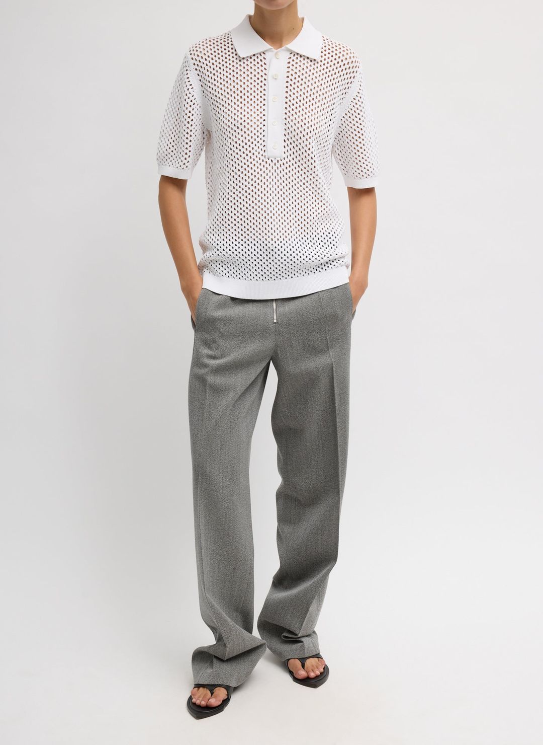 Crochet Netting Slim Polo #3