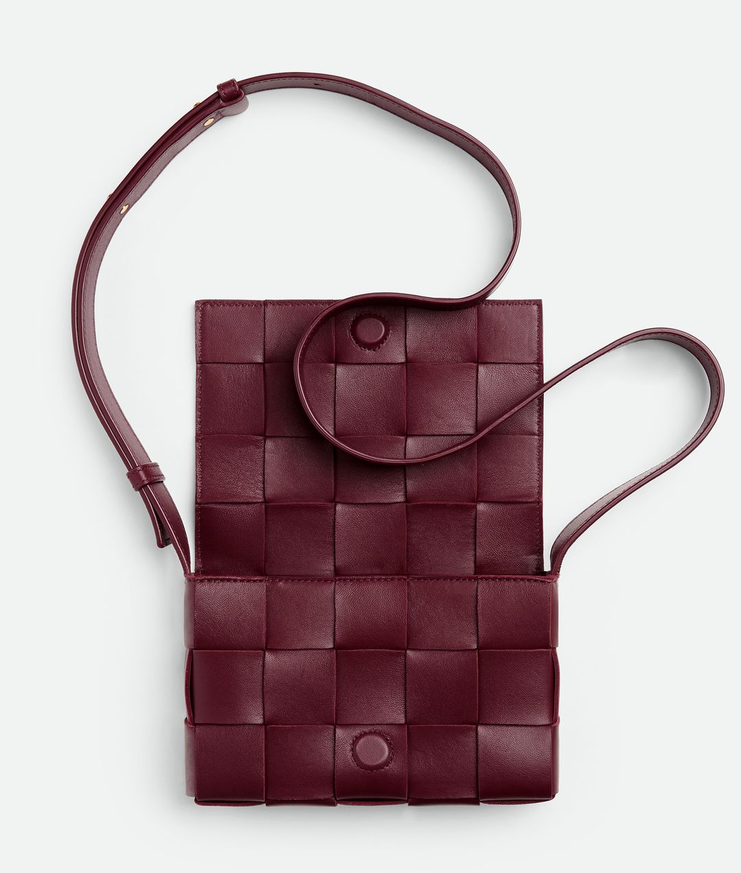 Classic Intreccio leather cross-body bag in Barolo #3