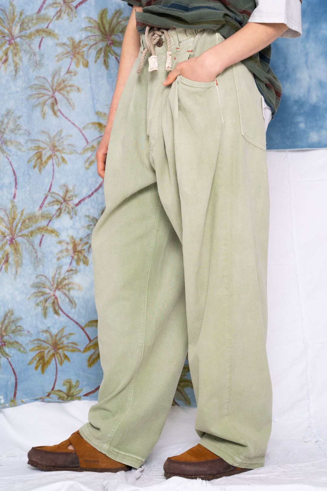 P40 Z Boys Japan 8oz Cotton/Linen Sunfaded Basil