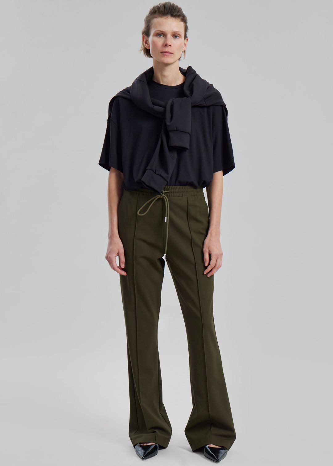 JW Anderson Drawstring Waist Tailored Trousers - Olive #3
