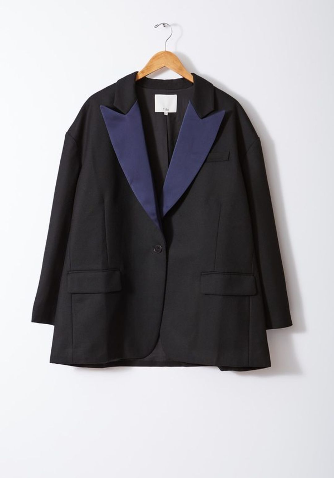 Oversized Luxe Tuxedo Blazer - Navy on Garmentory