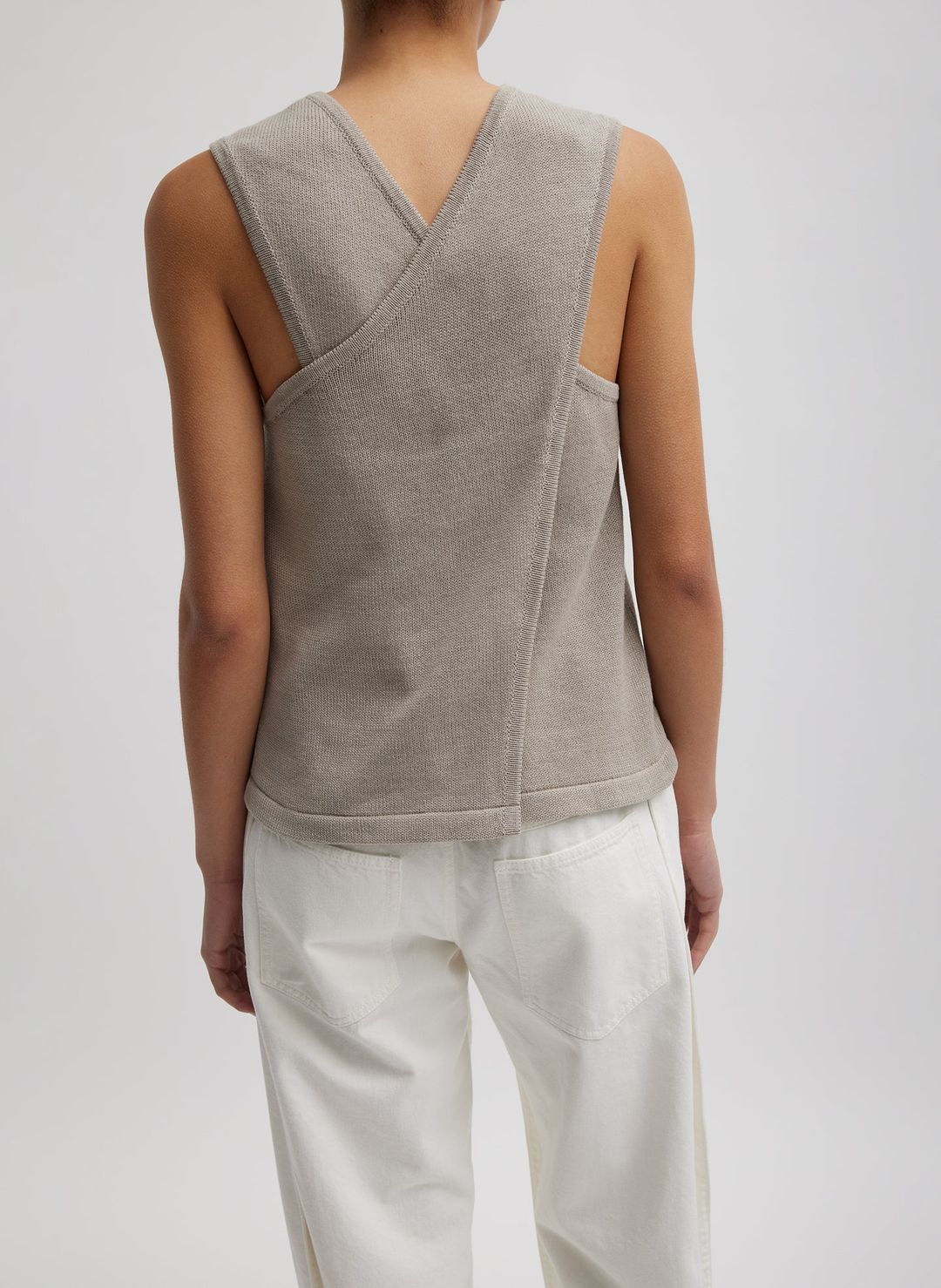 Cotton Criss Cross Sleeveless Sweater #5