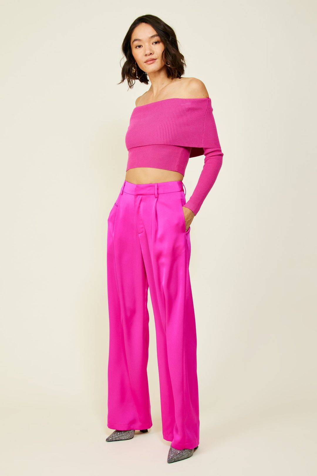 HEART STRUCK SWEATER (MAGENTA