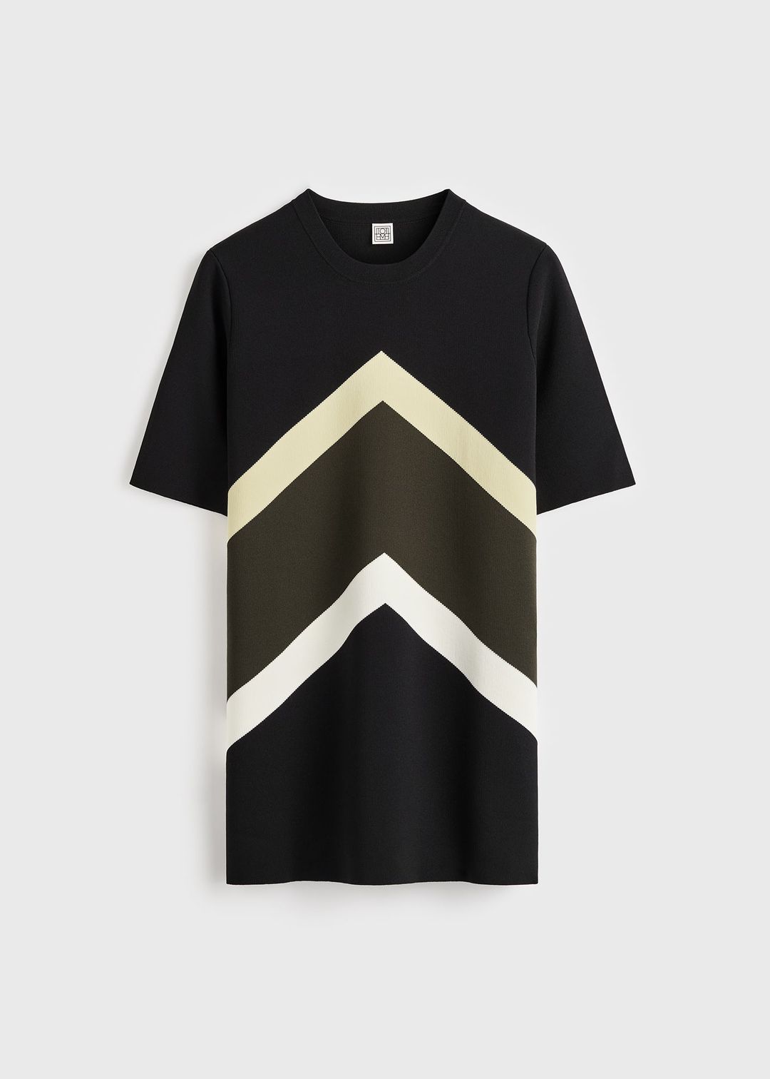 Chevron stripe tee black/green #6