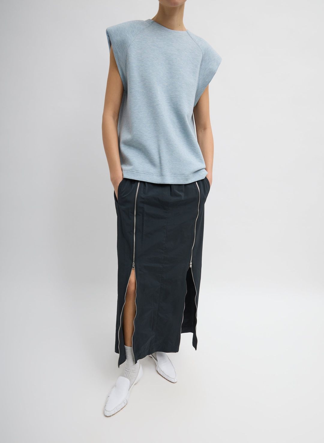Bonded Viscose Sculpted Sleeveless Top #4