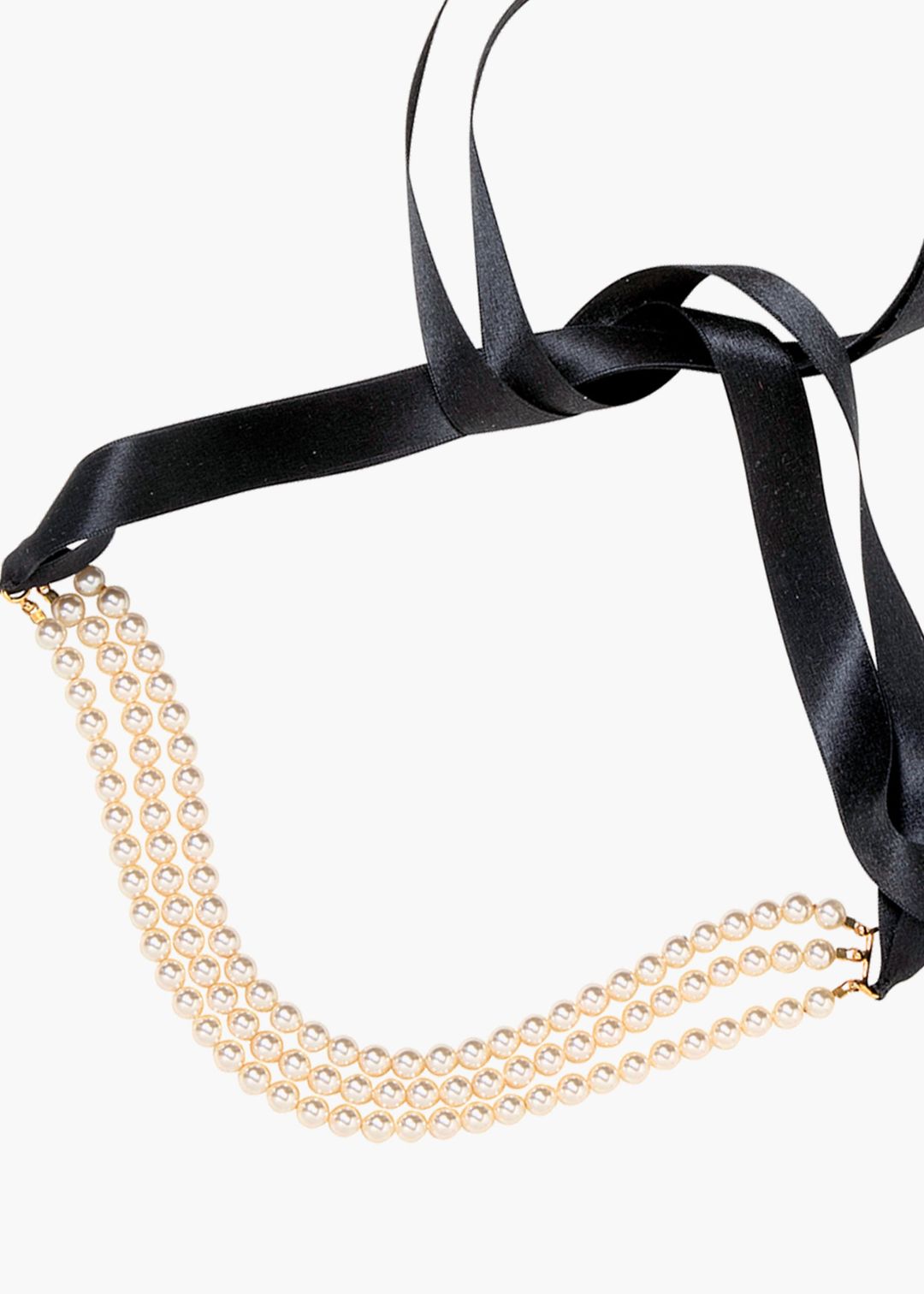 Blaire Ribbon Tie -- Black #4