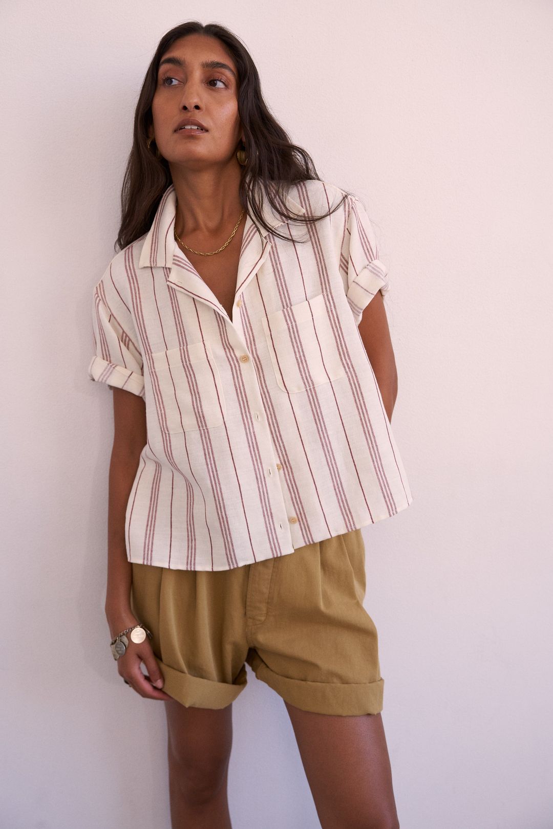 The Pleat Short in Tan #17