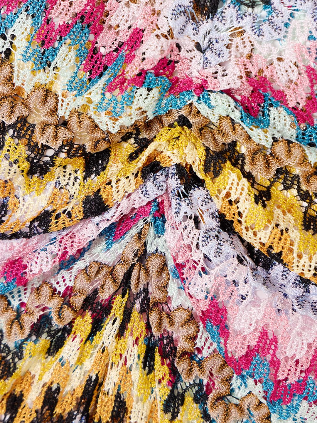 Striped metallic crochet-knit midi skirt #6