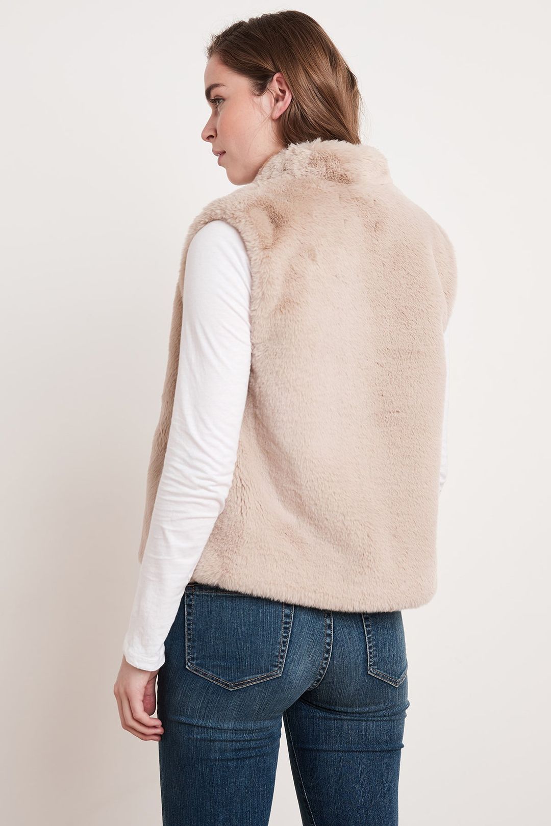 CHELLE FAUX LUX FUR OPEN VEST #3