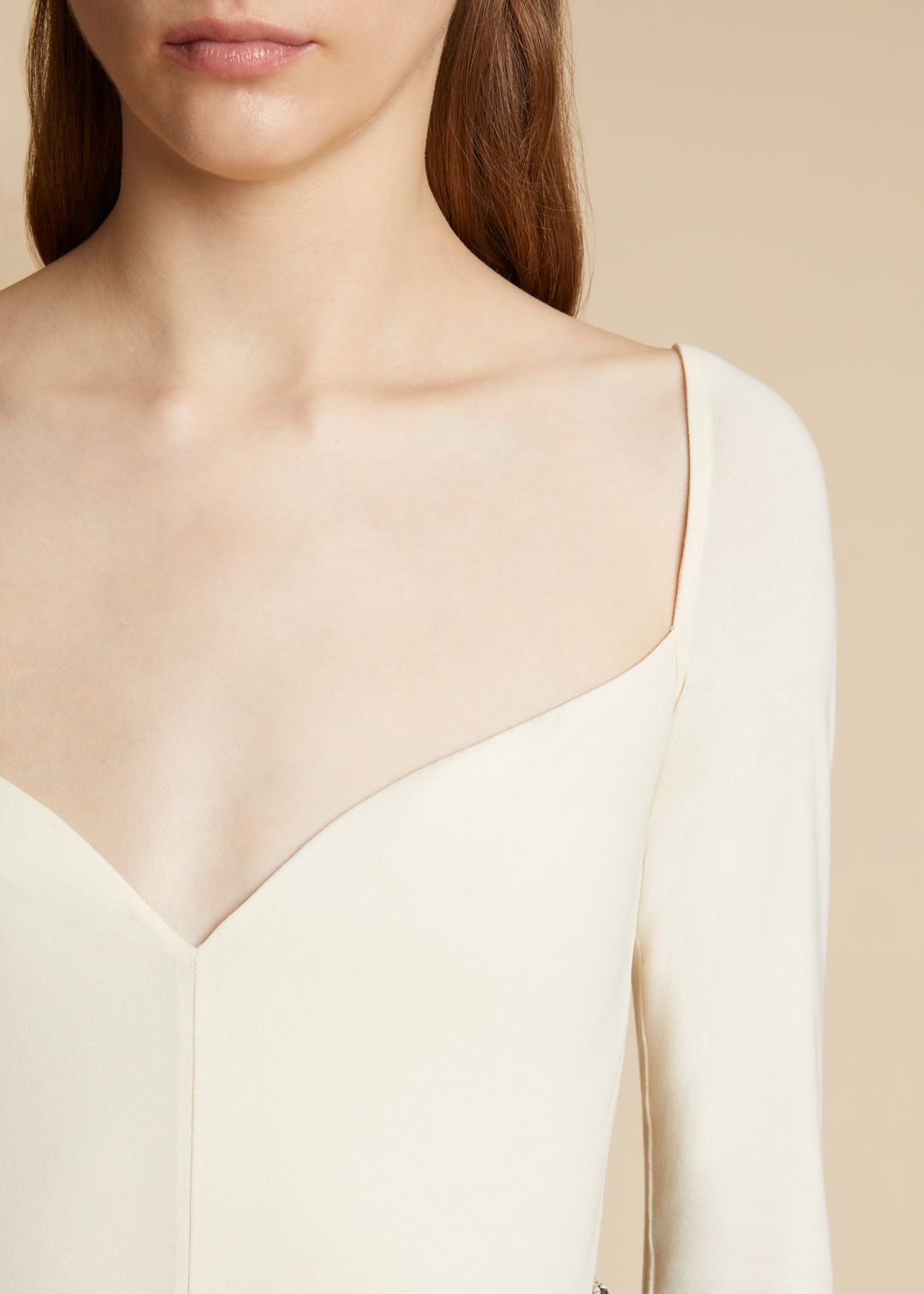 The Mara Bodysuit in Cream #4