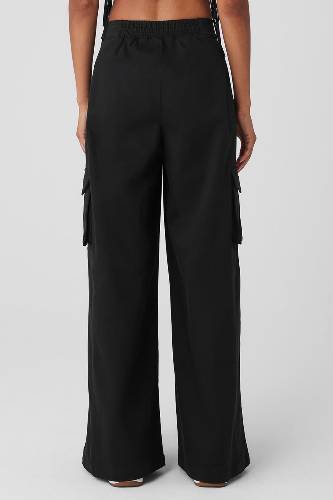 Wide Leg Cargo Show Off Trouser - Black #3