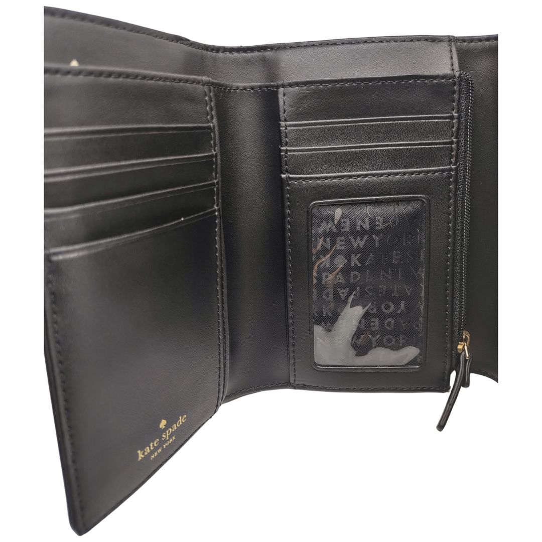 KATE SPADE Sawyer Street Callie Black Leather Clutch Wallet #4