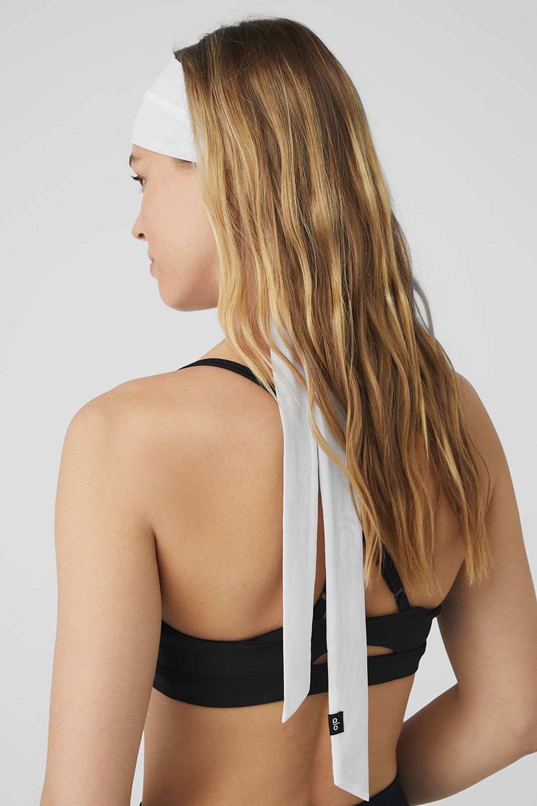 Fresh Mesh Tie Headband - White #5